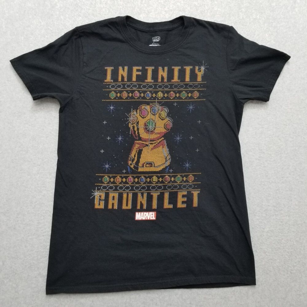 POP Tees Marvel Shirt Mens Medium Short Sleeve Infinity Gauntlet